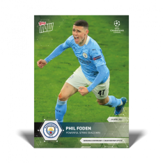Fotbalová kartička Topps Now UCL 64 Phil Foden Manchester City