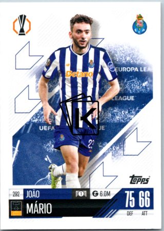 fotbalová kartička 2024-25 Topps Match Attax UEFA Club Competitions 292 Joao Mario (FC Porto)