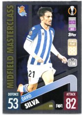fotbalová kartička 2021-22 Topps Match Attax UEFA Champions Midfield Masterclass 273 David Silva Real Sodiedad