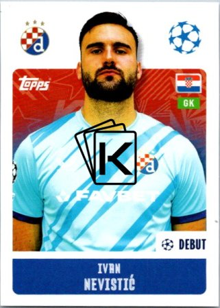 2024-25 Topps Champions League 469 Ivan Nevistić (GNK Dinamo Zagreb)
