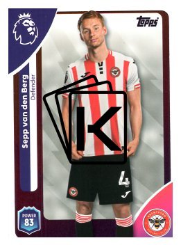 fotbalová kartička 2025-26 Topps  Premier League 58 Sepp van den Berg (Brentford)