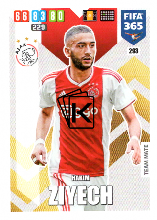 Fotbalová kartička Panini Adrenalyn XL FIFA 365 - 2020 Team Mate 293 Hakim Ziyech  AFC Ajax