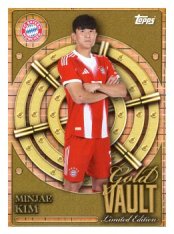 fotbalová kartička 2025-26 Topps Team set FC Bayern Munchen Gold Vault Limited Edition GV-2 Minjae Kim