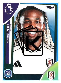 fotbalová kartička 2025-26 Topps  Premier League 157 Adama Traoré (Fulham)-PARALLEL Blue