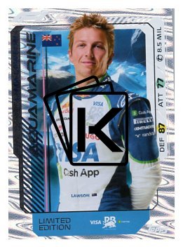2025 Topps Turbo Attax F1 VCARB Limited Edition Aquamarine LE9 Liam Lawson