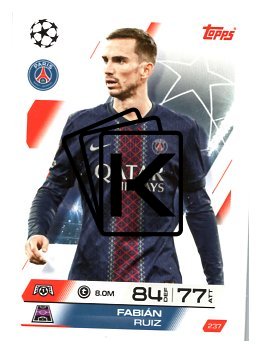 fotbalová kartička 2025-26 Topps Match Attax UCC 237 Fabián Ruiz (Paris Saint-Germain)