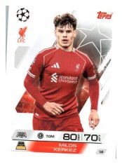 fotbalová kartička 2025-26 Topps Match Attax UCC 16 Milos Kerkez (Liverpool)