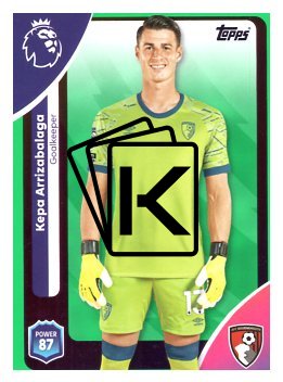 fotbalová kartička 2025-26 Topps  Premier League 38 Kepa Arrizabalaga (AFC Bournemouth)-PARALLEL Green