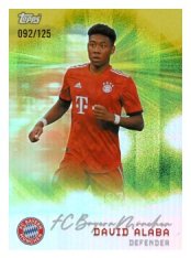 fotbalová kartička 2025-26 Topps Team set FC Bayern Munchen Pitch Pursuits PP-9 David Alaba Yellow /125