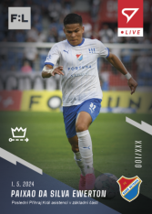 fotbalová kartička 2023-24 SportZoo Fortuna Liga Live L-39 Paixao da Silva Ewerton
