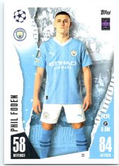 Fotbalová kartička 2023-24 Topps Match Attax UEFA Club Competitions 23 Phil Foden Manchester City