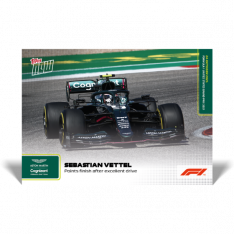kartička Formule 1 Topps Now 2021 67 Sebastian Vettel Aston Martin