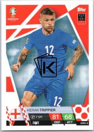 fotbalová karta Topps Match Attax EURO 2024 ENG6 Kieran Trippier (England)