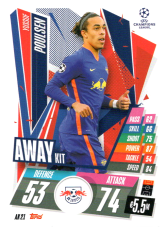 fotbalová kartička 2020-21 Topps Match Attax Champions League Extra Top Away Kit AK21 Yussuf Poulsen RB Leipzig