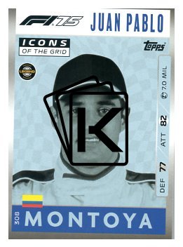 2025 Topps Turbo Attax F1  Icons of the Grid   308 Juan Pablo Montoya