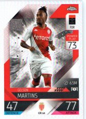 Fotbalová kartička 2022-23 Topps Match Attax UCL Chrome Preview CR10 Gelson Martins AS Monaco