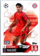 fotbalová kartička 2024-25 Topps Match Attax UEFA Club Competitions 218 Aleksandar Pavlovic (FC Bayern München)  -  Attax Debut