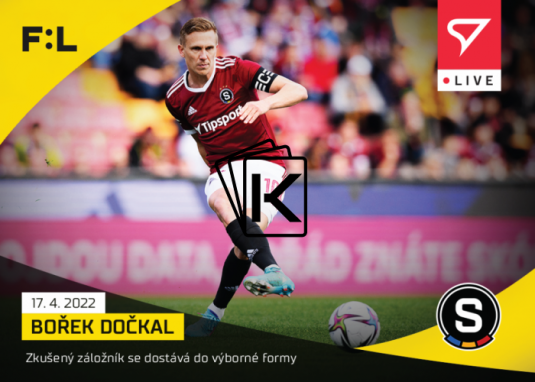 fotbalová kartička SportZoo 2021-22 Live L-119 Bořek Dočkal AC Sparta Praha /115