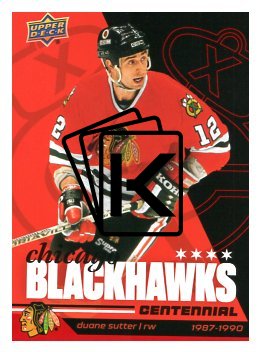2025-26 Upper Deck Centennial Chicago Blackhawks 45 Duane Sutter