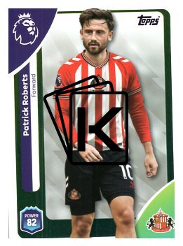 fotbalová kartička 2025-26 Topps  Premier League 355 Patrick Roberts (Sunderland)