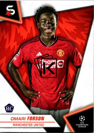 Fotbalová kartička 2023-24 Topps Superstars UEFA Club Competitions 182 Omari Forson (Manchester United) – RC