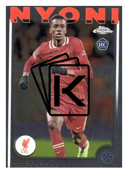 fotbalová kartička 2024-25 Topps Chrome 190 Trey Nyoni, Liverpool FC RC