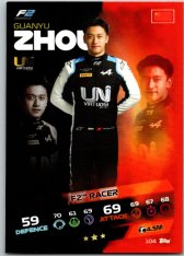 2021 Topps Formule 1 Turbo Attax 104 Guanyu Zhou UNI-Virtuosi Racing