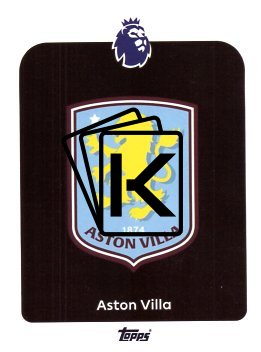 fotbalová kartička 2025-26 Topps  Premier League 19 Aston Villa Logo