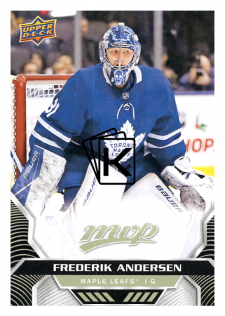 2020-21 UD MVP 138 Frederik Andersen - Toronto Maple Leafs