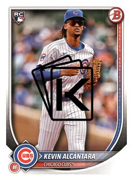 Baseballová karta 2025 Bowman 95 Kevin Alcántara, Chicago Cubs RC