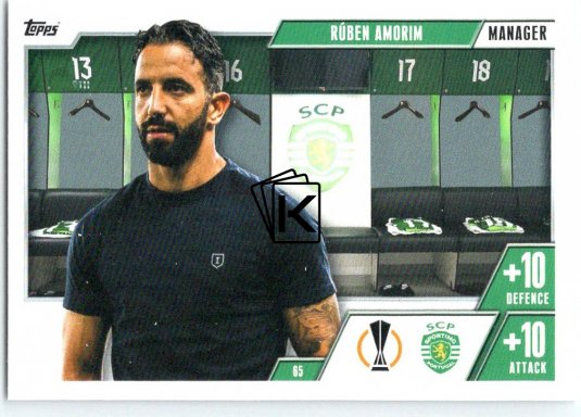 2023-24 Topps Match Attax EXTRA UEFA Club Competition Managers 65 Ruben Amorin (Sporting Clube de Portugal)