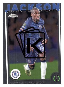 fotbalová kartička 2024-25 Topps Chrome UCC 41 Nicolas Jackson, Chelsea FC