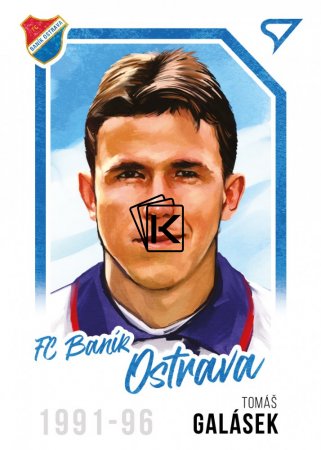 fotbalová kartička 2023 Sportzoo Dekády Portrét P-021 TOMÁŠ GALÁSEK FC Baník Ostrava
