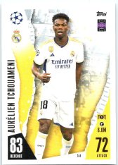 Fotbalová kartička 2023-24 Topps Match Attax UEFA Club Competitions 144 Aurélien Tchouaméni Real Madrid CF
