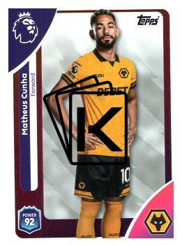 fotbalová kartička 2025-26 Topps  Premier League 303 Matheus Cunha (Wolverhampton Wanderers)