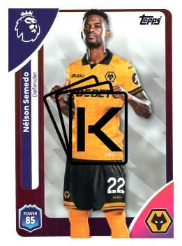 fotbalová kartička 2025-26 Topps  Premier League 291 Nélson Semedo (Wolverhampton Wanderers)