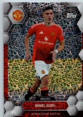 fotbalová kartička 2024-25 Topps Manchester United Fan Set 10 Manuel Ugarte Electro