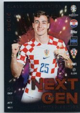 fotbalová karta Topps Match Attax EURO 2024 Next Gen Limited Edition NGLE1 Luka Sučić (Croatia)