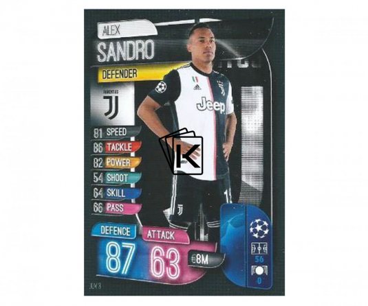 Fotbalová kartička 2019-2020  Topps Champions League Match Attax - Juventus - Alex Sandro 3