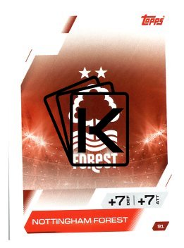 fotbalová kartička 2025-26 Topps Match Attax UCC 91 Team Logo (Nottingham Forest)