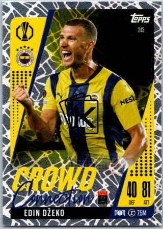 Fotbalová kartička 2024-25 Topps Match Attax EXTRA UEFA Club Competitions Crowd Connection 243 Edin Džeko (Fenerbahçe SK)