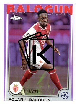 fotbalová kartička 2024-25 Topps Chrome 21 - Folarin Balogun limit 113/299
