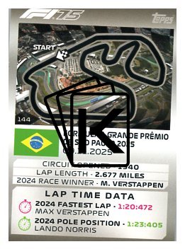 2025 Topps Turbo Attax F1 Track Profiles   144 Autódromo José Carlos Pace