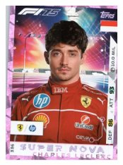 2025 Topps Turbo Attax F1 Scuderia Ferrari Supernova 336 Charles Leclerc-Paralel Pink