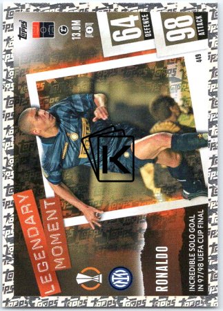 Fotbalová kartička 2023-24 Topps Match Attax UEFA Club Competitions  Legendary Moment 449 Ronaldo FC Internazionale Milano