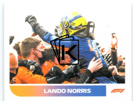 samolepka 2021 Topps Formule 1 55 Lando Norris McLaren