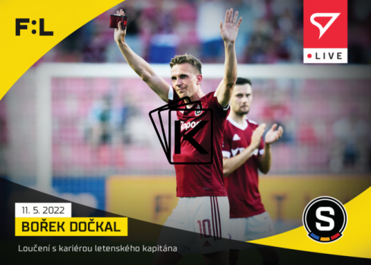 fotbalová kartička SportZoo 2021-22 Live L-138 Bořek Dočkal AC Sparta Praha rozloučení s karierou
