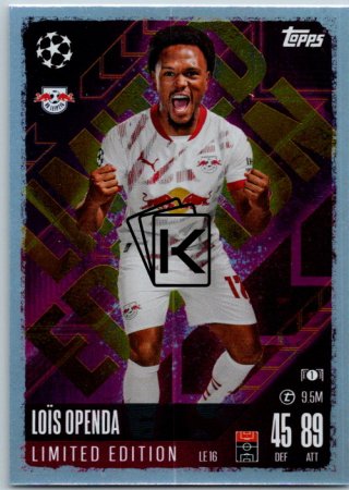 fotbalová kartička 2024-25 Topps Match Attax UEFA Club Competitions Limited Edition LE16 Loïs Openda (RB Leipzig)