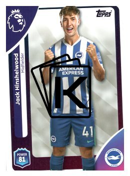 fotbalová kartička 2025-26 Topps  Premier League 78 Jack Hinshelwood (Brighton & Hove Albion)