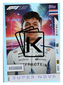 2025 Topps Turbo Attax F1 Williams Racing Supernova  351 Alex Albon